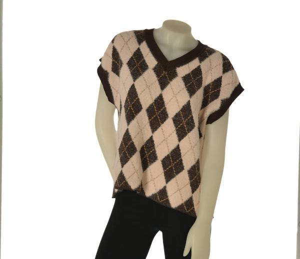 GILET DONNA GRIFFAI AMPIO ROMBI EFFETTO PELO SPACCHI ART. 7021