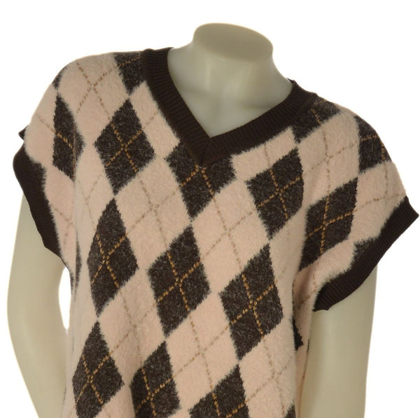 GILET DONNA GRIFFAI AMPIO ROMBI EFFETTO PELO SPACCHI ART. 7021