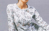 CAMICIA DA NOTTE DONNA RAGAZZA TERMO COTONE FANTASIA CUORI KICCHE YOUNG ART.K5626