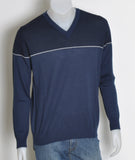 MAGLIONE UOMO MISTO LANA SCOLLO A V MARCA NAVY SAIL ART. 1013020