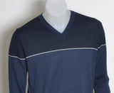 MAGLIONE UOMO MISTO LANA SCOLLO A V MARCA NAVY SAIL ART. 1013020
