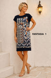 ABITO DONNA MARCA PERLA MANICA CORTA FANTASIA VISCOSA ART. SARA