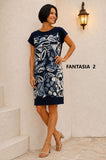 ABITO DONNA MARCA PERLA MANICA CORTA FANTASIA VISCOSA ART. SARA