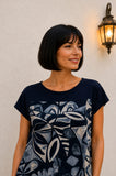 ABITO DONNA MARCA PERLA MANICA CORTA FANTASIA VISCOSA ART. SARA