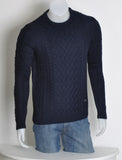 MAGLIONE UOMO GIROCOLLO MISTO LANA POLSINI MARCA NERO GIARDINI ART. A774090U