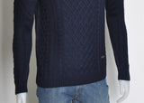 MAGLIONE UOMO GIROCOLLO MISTO LANA POLSINI MARCA NERO GIARDINI ART. A774090U
