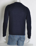 MAGLIONE UOMO GIROCOLLO MISTO LANA POLSINI MARCA NERO GIARDINI ART. A774090U