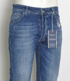 JEANS UOMO ELASTICIZATO REGULAR FIT BOTTONI MARCA X-CAPE ART. TELO