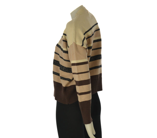 MAGLIONE DONNA GRIFFAI RIGATO LUREX VISCOSA ART. 7008