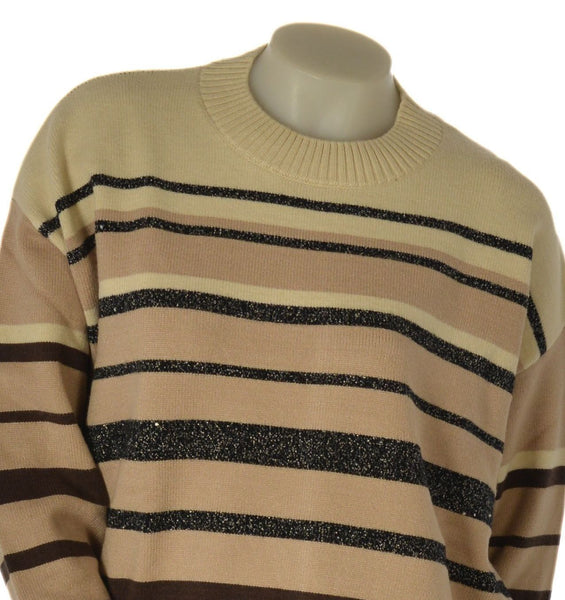 MAGLIONE DONNA GRIFFAI RIGATO LUREX VISCOSA ART. 7008