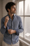 CAMICIA UOMO SPORTING MANICA LUNGA BUTTON DOWN TASCHINO COTONE ART. MADRID130E