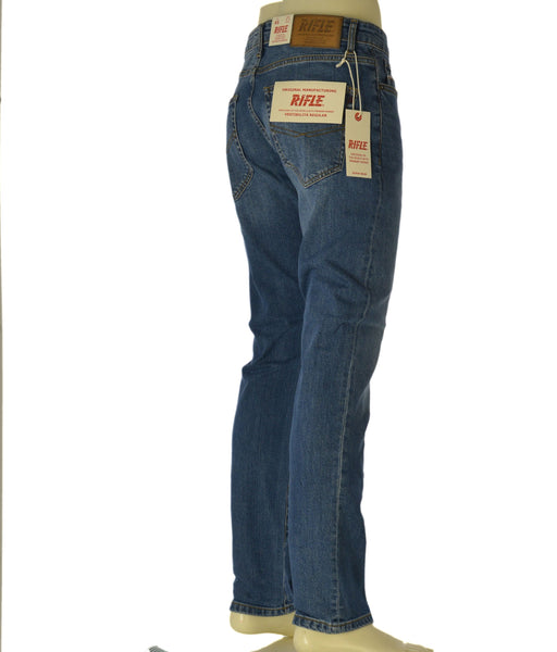 JEANS UOMO RIFLE CINQUE TASCHE REGULAR FIT ELASTICIZZATO ART. RF600