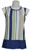 CANOTTA DONNA SPALLA LARGA RIGHE PUNTI LUCE MARCA SILCO GAIA B ART. 103