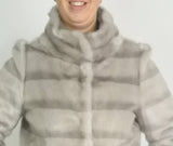 GIACCONE CAPPOTTO PELLICCIA ECOLOGICA DONNA RAGAZZA TASCHE BOTTONI CINTURA CORTE DEI GONZAGA ART.1R0190C