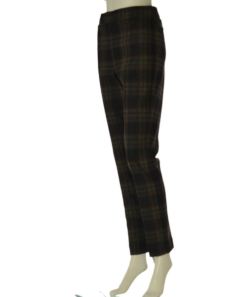 PANTALONI DONNA PERLA ELASTICO FANTASIA SCOZZESE ART. ASIA