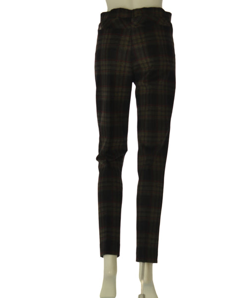 PANTALONI DONNA PERLA ELASTICO FANTASIA SCOZZESE ART. ASIA