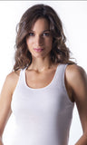 CANOTTA INTIMA DONNA SPALLA LARGA BORDO RASO PURO COTONE MARCA MORETTA ART. 1393 OVER