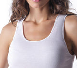 CANOTTA INTIMA DONNA SPALLA LARGA BORDO RASO PURO COTONE MARCA MORETTA ART. 1393 OVER