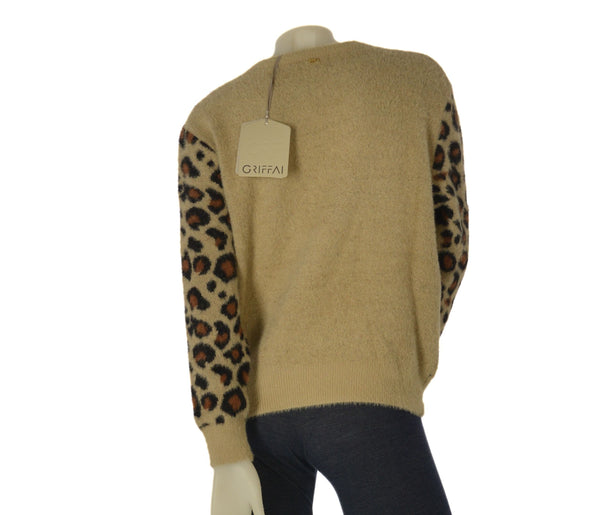 MAGLIONE DONNA GRIFFAI GIROCOLLO MACULATO CON LUREX ART. DGF7000