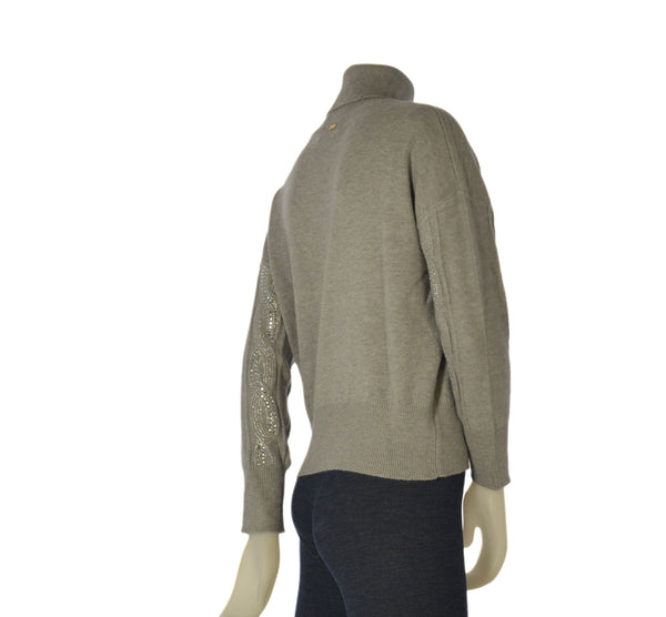 MAGLIONE DONNA GRIFFAI DOLCEVITA TRECCE STRASS VISCOSA ART. DGF6983