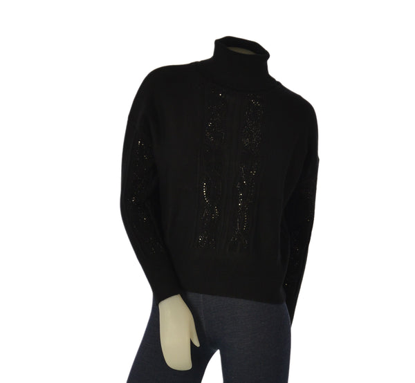 MAGLIONE DONNA GRIFFAI DOLCEVITA TRECCE STRASS VISCOSA ART. DGF6983