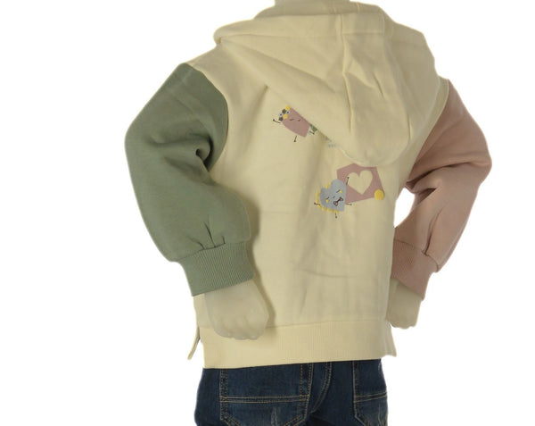 FELPA BAMBINA ZIPPY CAPPUCCIO TASCHE FULL ZIP FELPATA ART.ZBGAP0201-26022