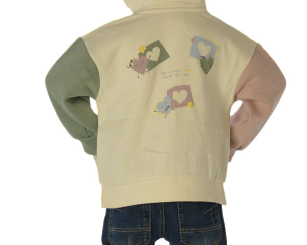 FELPA BAMBINA ZIPPY CAPPUCCIO TASCHE FULL ZIP FELPATA ART.ZBGAP0201-26022
