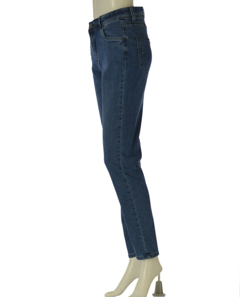 JEANS DONNA EMANUELA COSTA CINQUE TASCHE CAPRI STRASS ELASTICIZZATO ART. EC6926