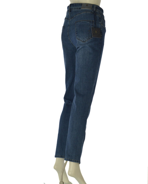 JEANS DONNA EMANUELA COSTA CINQUE TASCHE CAPRI STRASS ELASTICIZZATO ART. EC6926