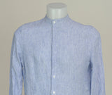 CAMICIA UOMO PURO LINO COLLO COREANA RIGHE  MARCA X-CAPE ART. SPRINT
