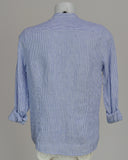 CAMICIA UOMO PURO LINO COLLO COREANA RIGHE  MARCA X-CAPE ART. SPRINT