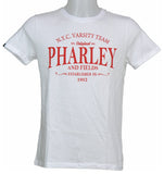 T-SHIRT UOMO PURO COTONE GIROCOLLO MARCA PHARLEY AND FIELDS  ART. TRIMB