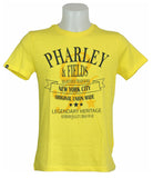 T-SHIRT UOMO PURO COTONE GIROCOLLO MARCA PHARLEY AND FIELDS  ART. TRIMB
