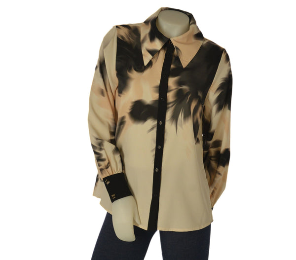 CAMICIA DONNA LAURA BIAGIOTTI FANTASIA BOTTONI SPACCHI ART. LB27I-1510