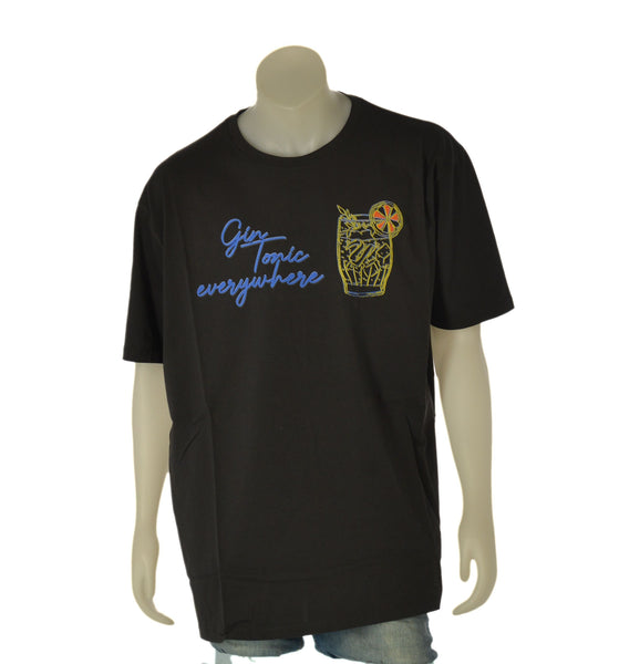 T-SHIRT UOMO MAXFORT TAGLIE OVER GIROCOLLO STAMPA COTONE ART. 43112