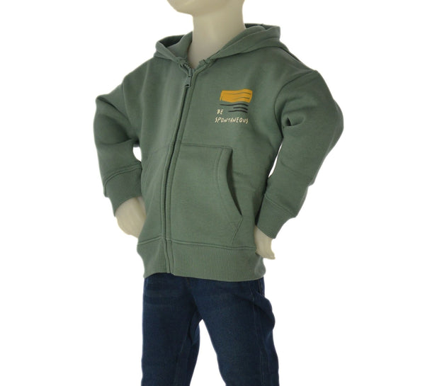 FELPA BAMBINO ZIPPY FELPATA CAPPUCCIO FULL ZIP TASCHE STAMPA ART. ZKBAP0201-26020