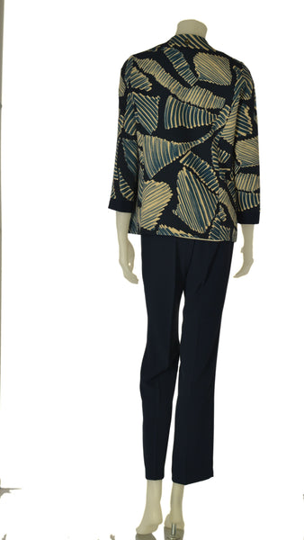 COMPLETO DONNA PERLA PANTALONE GIACCA BLUSA ELEGANTE ART. FRANCIA
