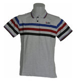 POLO UOMO PURO COTONE RIGHE BOTTONI MARCA LOSAN ART. 1082AA