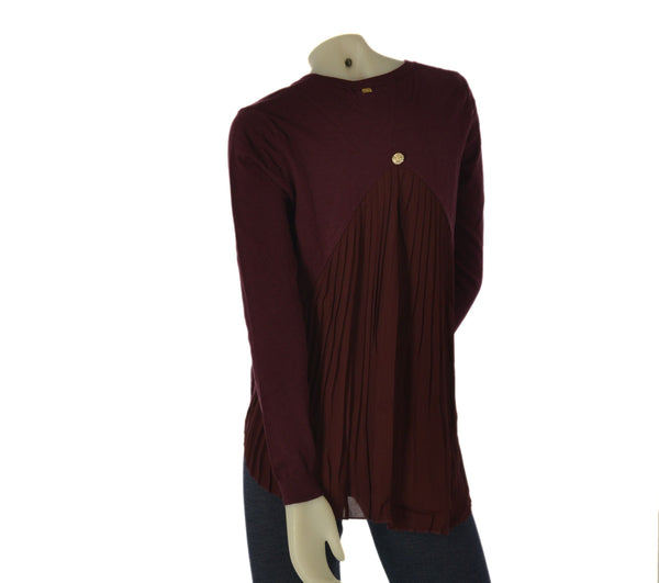 MAGLIONE DONNA GRIFFAI GIROCOLLO CON GEORGET E BOTTONE GIOIELLO ART. DGF7012