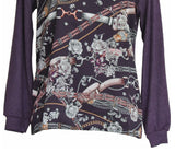 MAGLIA DONNA MANICA LUNGA PANNELLO FANTASIA MARCA ISTINTI ART. 30385