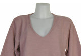 MAGLIONE DONNA SCOLLO A V MISTO LANA SPACCHI MARCA CLAUDIA F ART. D567 4