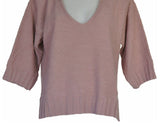 MAGLIONE DONNA SCOLLO A V MISTO LANA SPACCHI MARCA CLAUDIA F ART. D567 4