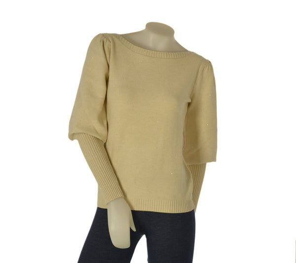 MAGLIONE DONNA GRIFFAI MANICHE PALLONCINO MICRO PAILLETTES VISCOSA ART. DGF6950
