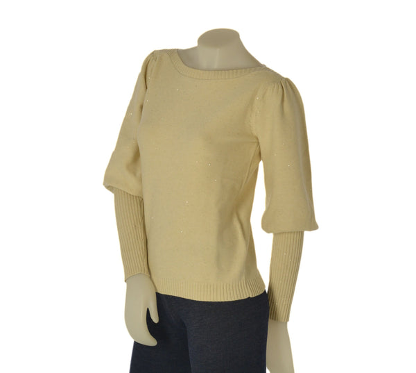 MAGLIONE DONNA GRIFFAI MANICHE PALLONCINO MICRO PAILLETTES VISCOSA ART. DGF6950
