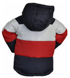 GIUBBINO IMBOTTITO TASCHE CAPPUCCIO RIGHE ZIP BAMBINO MARCA YOURS ART. B1835