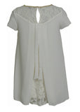 ABITO BAMBINA ELEGANTE INSERTI PIZZO CERIMONIA MARCA YOURS ART. Y4718