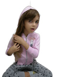 TUTA BAMBINA CAPPUCCIO PURO COTONE PANTALONE FANTASIA MARCA BM ART B1530