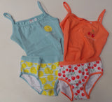 COMPLETINO BAMBINA BIMBA CANOTTA TOP SLIP ELASTICIZZATO ROSSOPORPORA ART.CB136