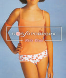 COMPLETINO BAMBINA BIMBA CANOTTA TOP SLIP ELASTICIZZATO ROSSOPORPORA ART.CB136