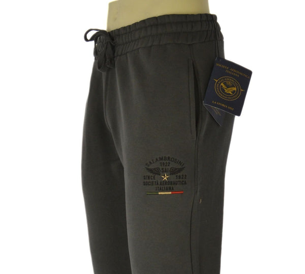 PANTALONE UOMO SAI AMBROSINI TUTA FELPATA ELASTICO POLSINI LOGO TASCHE ART.ARI6PT011499U